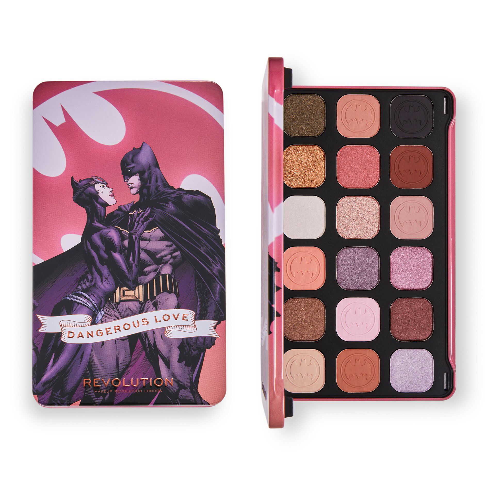 фото Палетка для макияжа revolution makeup dc dangerous love, хайлайтер, 12 г makeup revolution