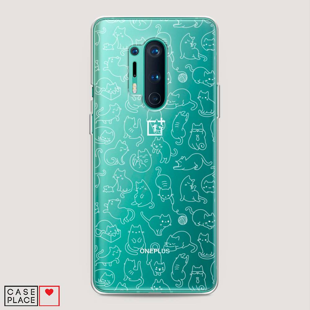 

Чехол Awog на OnePlus 8 Pro / ВанПлас 8 Pro "Шкодливые котики", Черный;белый;серый, 151050-2