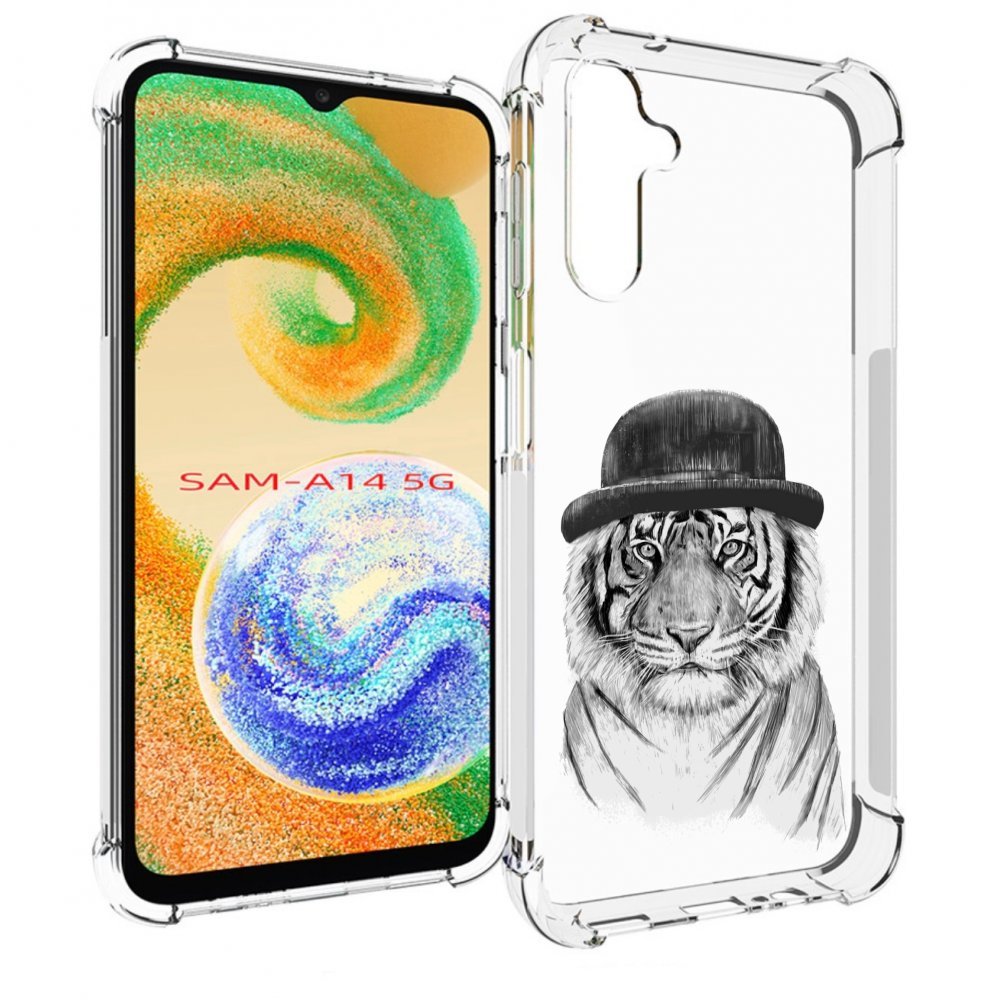 

Чехол MyPads тигр британец для Samsung Galaxy A14 5G, Прозрачный, Tocco