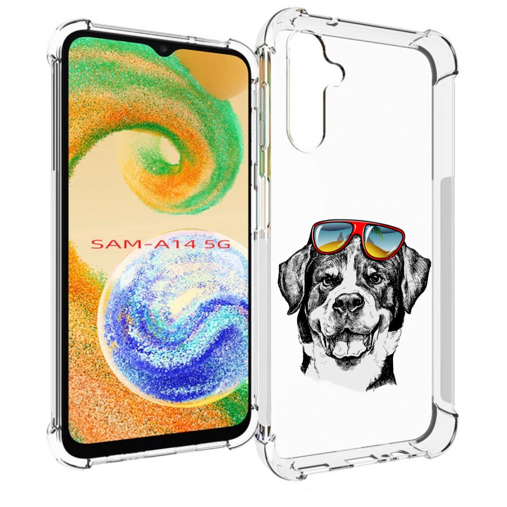 

Чехол MyPads счастливая собака для Samsung Galaxy A14 5G, Прозрачный, Tocco
