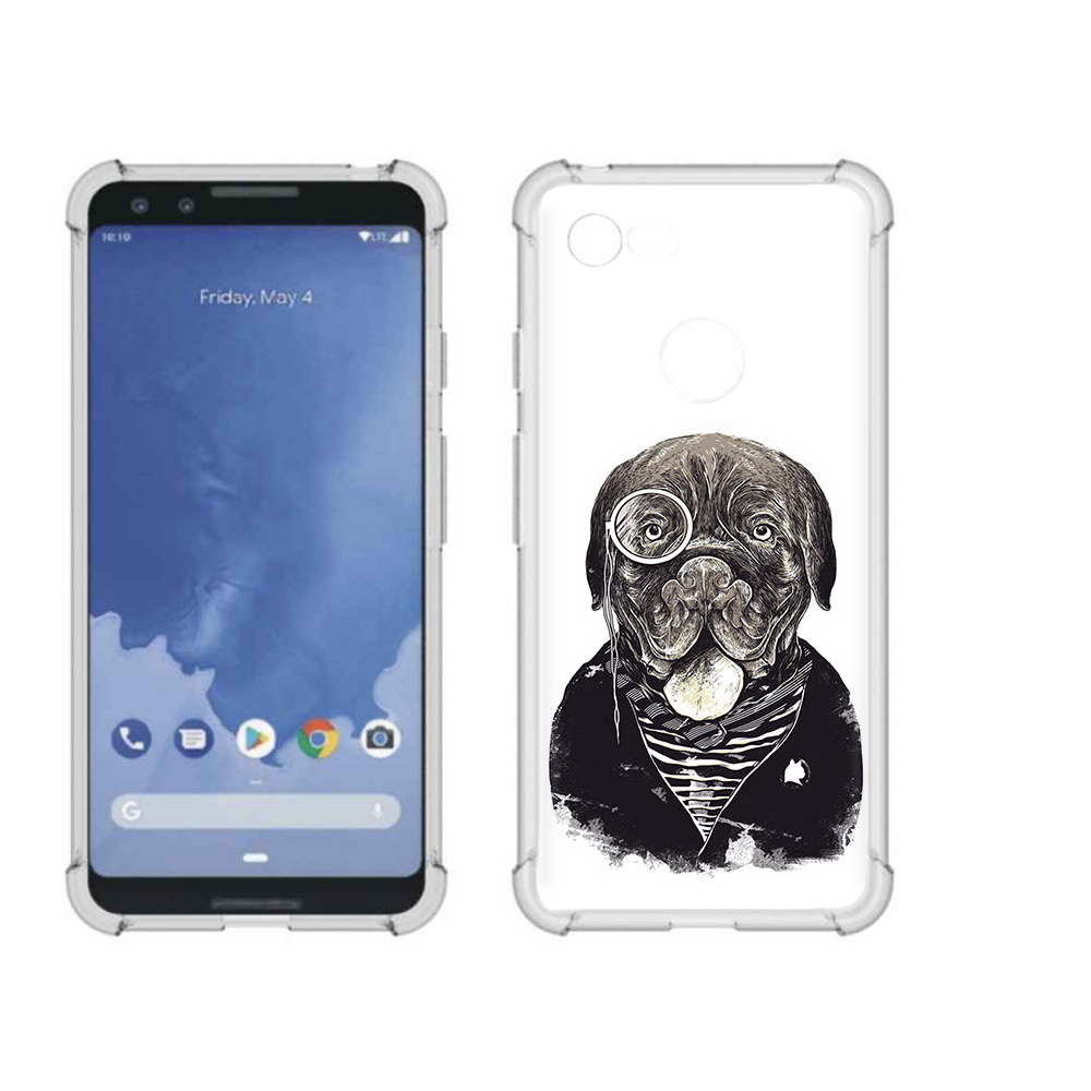 

Чехол MyPads Tocco для Google Pixel 3 солидный песик, Прозрачный, Tocco