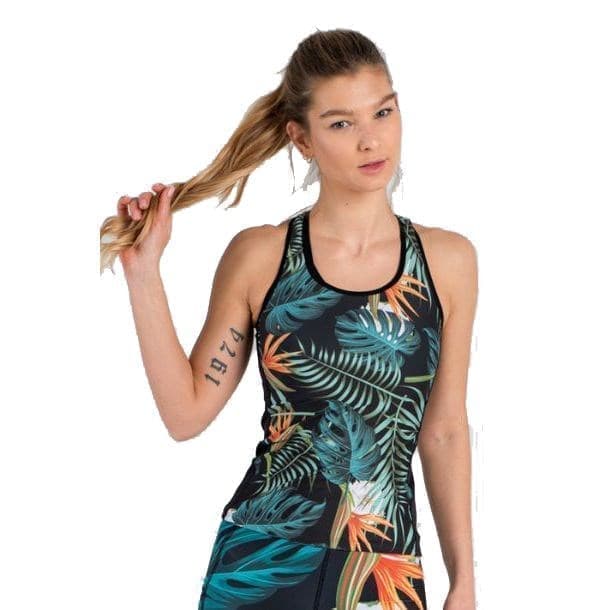 Slavi SLEEVELESS SHIRT JUNGLE Майка женская Темно-синий/Голубой XS