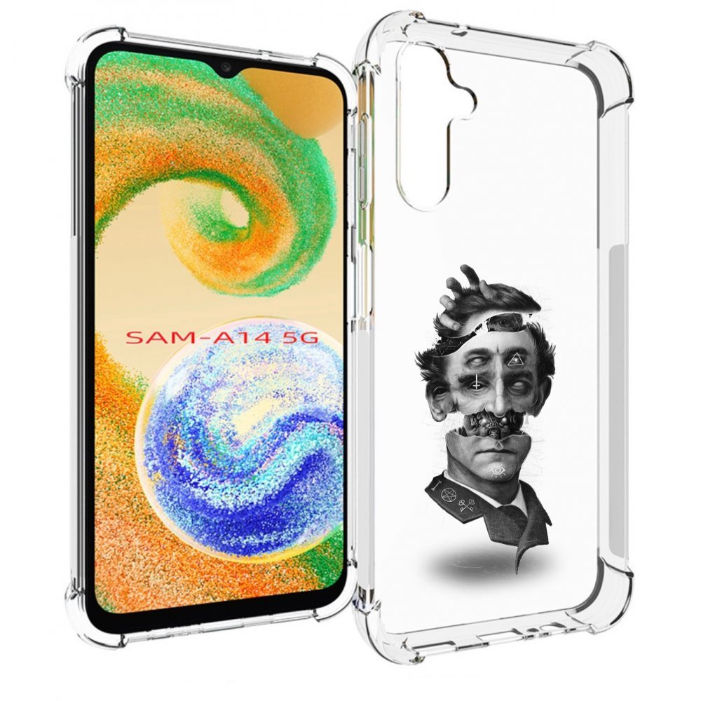 

Чехол MyPads страшное лицо абстракция для Samsung Galaxy A14 5G, Прозрачный, Tocco