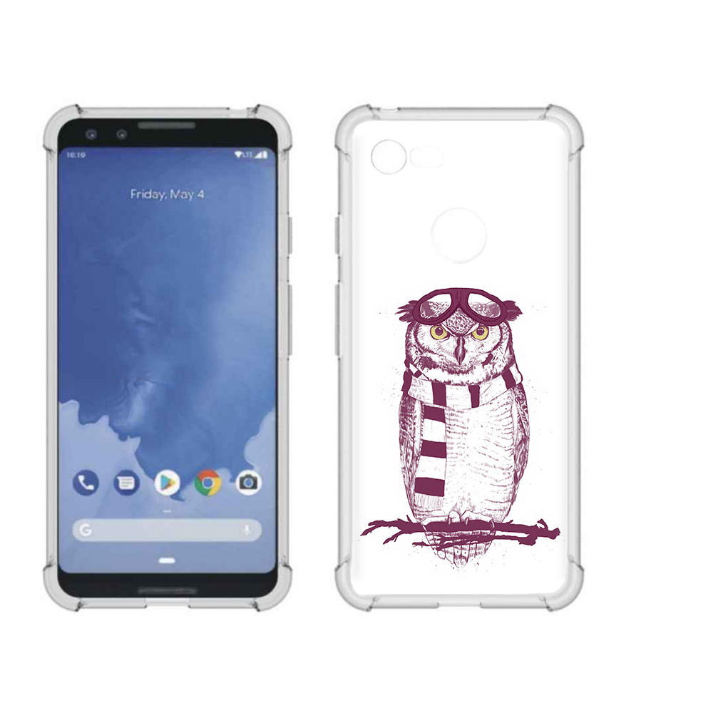 

Чехол MyPads Tocco для Google Pixel 3 сова-летчик, Прозрачный, Tocco