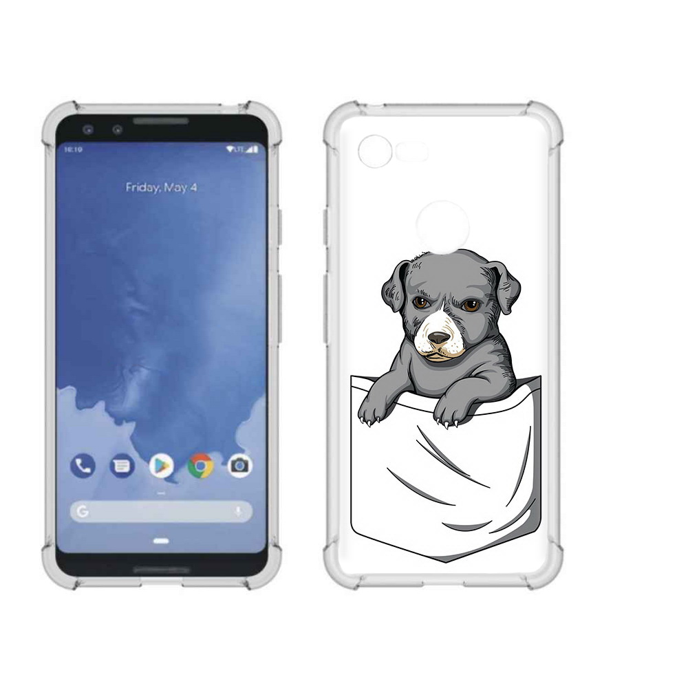 

Чехол MyPads Tocco для Google Pixel 3 собачка в кармане, Прозрачный, Tocco