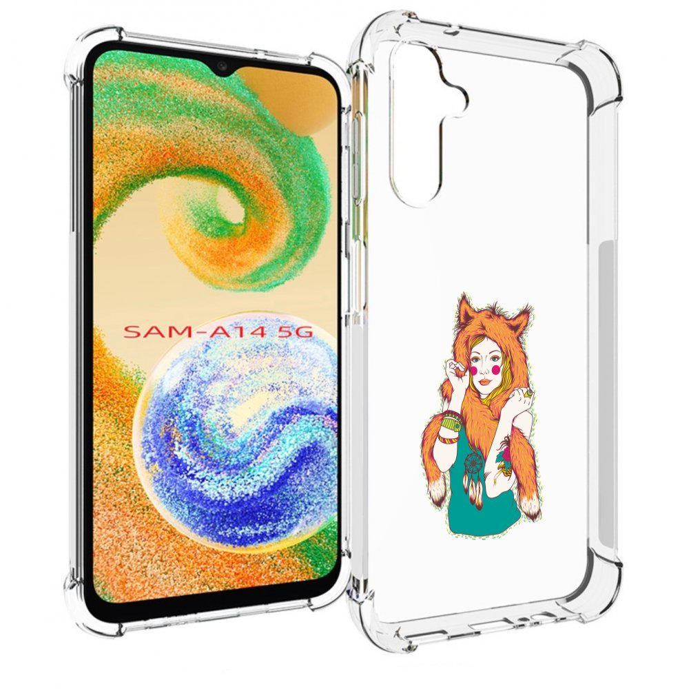 

Чехол MyPads Девушка лиса для Samsung Galaxy A14 5G, Прозрачный, Tocco