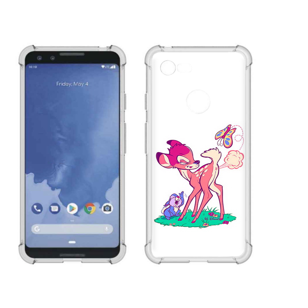 

Чехол MyPads Tocco для Google Pixel 3 смешной олененок, Прозрачный, Tocco