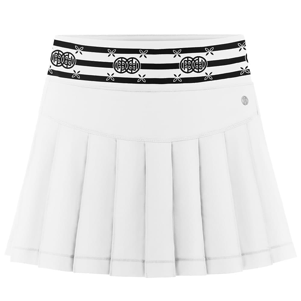 Poivre Blanc PERFORMANCE STRETCH STRIPES SKORT Юбка теннисная женская Белый/Черный L