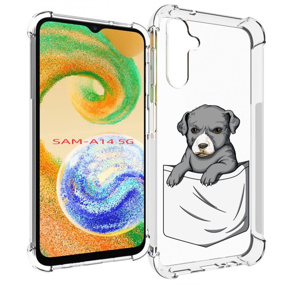 

Чехол MyPads собачка в кармане для Samsung Galaxy A14 5G, Прозрачный, Tocco