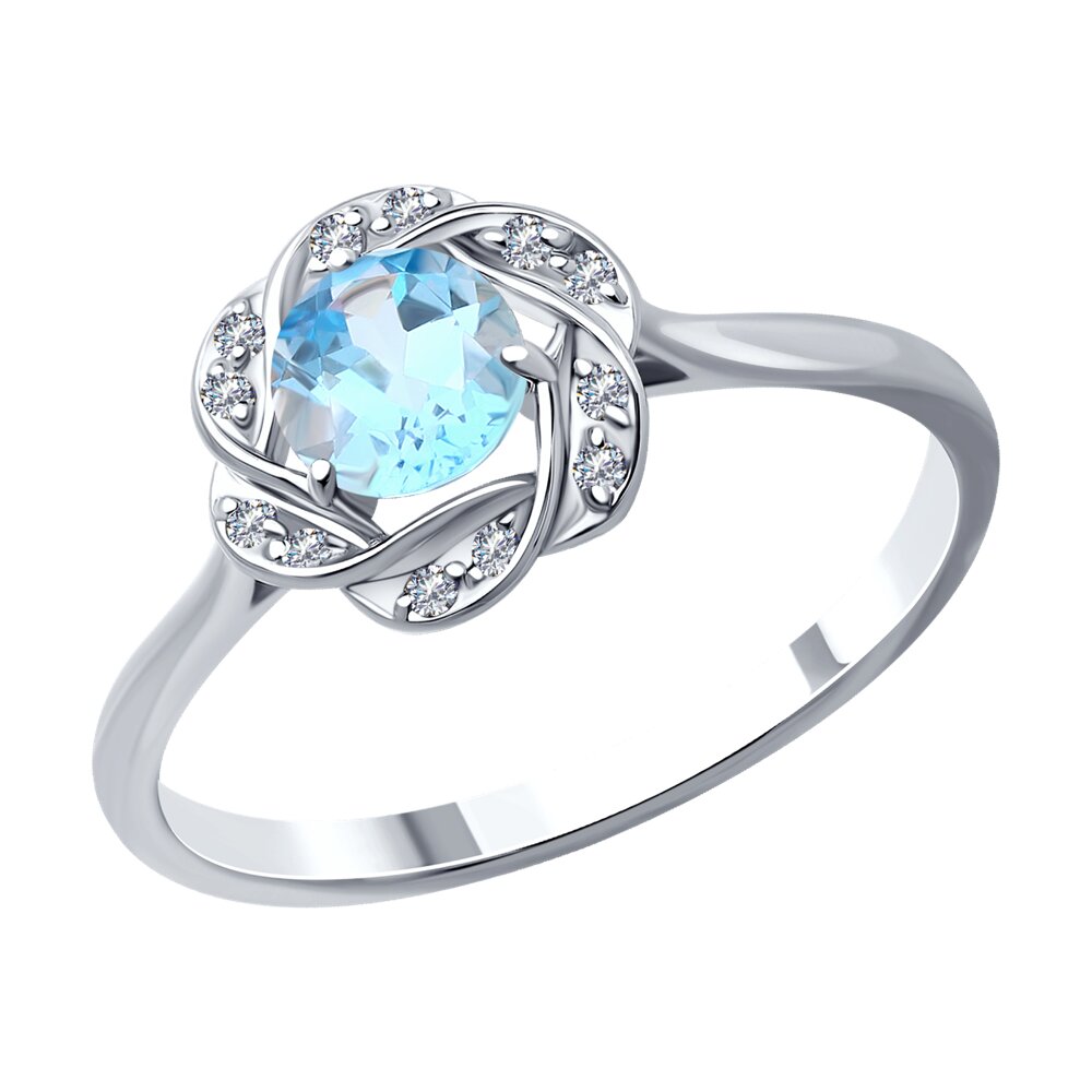 

Кольцо из золота р. , Diamant 52-310-01746-1, фианит\топаз, 52-310-01746-1