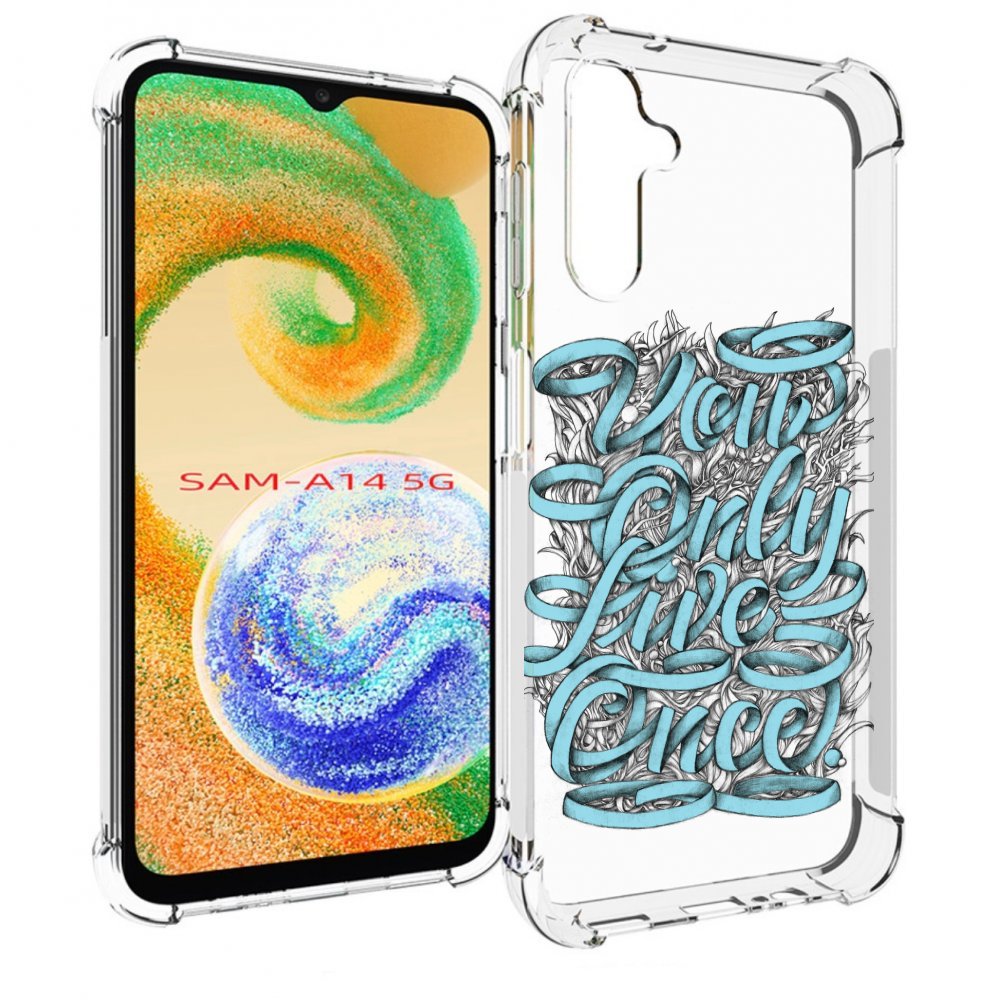 

Чехол MyPads слова из ленты абстракция для Samsung Galaxy A14 5G, Прозрачный, Tocco