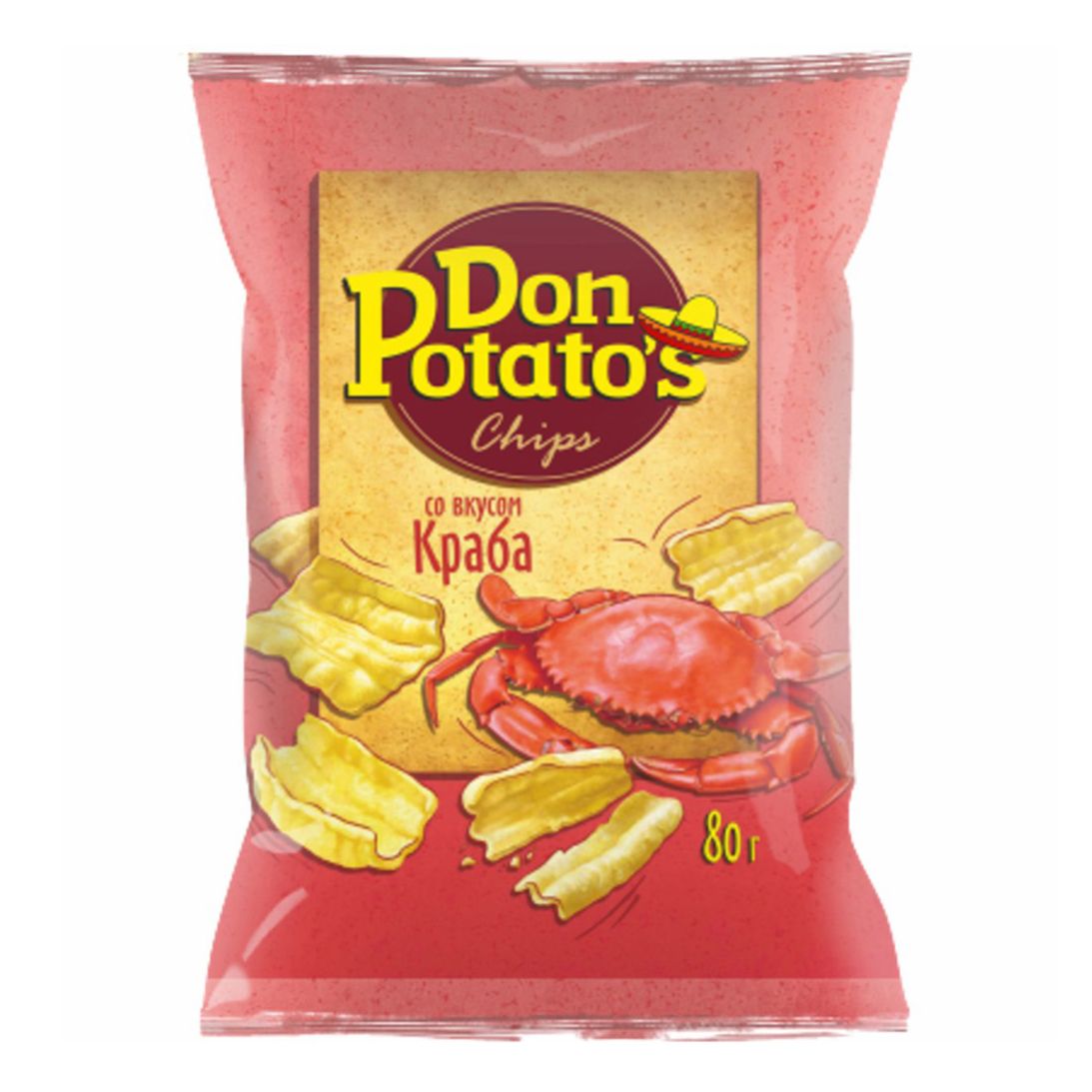 Снеки картофельные Don Potato's краб 80 г