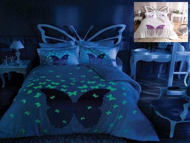 

Постельное белье светящееся из люксового сатина Tac Glow In The Dark евро