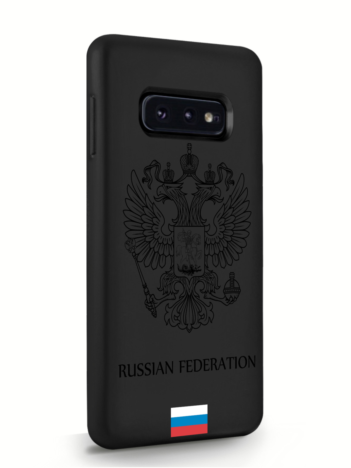 фото Чехол musthavecase для samsung galaxy s10e черный лаковый герб россия черный