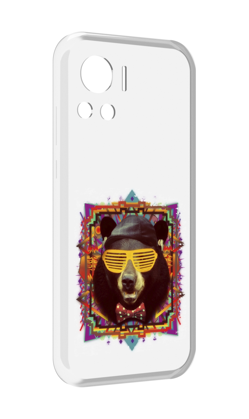 

Чехол MyPads Медведь в очках для Motorola Edge 30 Ultra, Прозрачный, Tocco