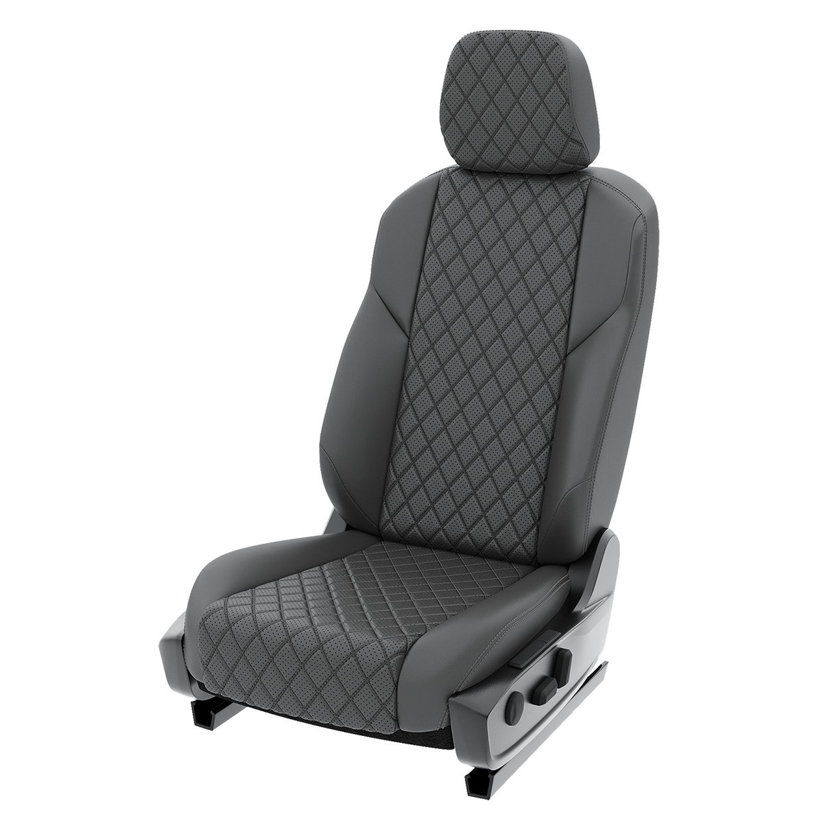 

Чехлы на сиденья Click Auto для Toyota Prius 2 CA1570CF2S511 Экокожа ромб Темно-Серый, CA1570