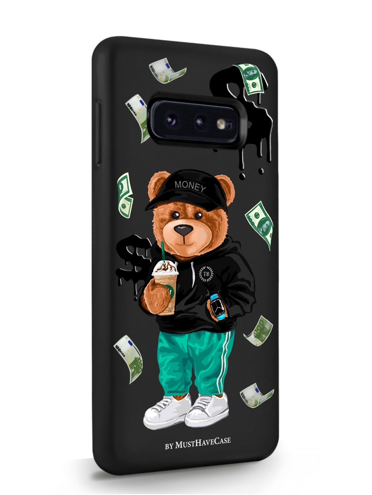 

Чехол MustHaveCase для Samsung Galaxy S10E Мишка Тони черный, Samsung Galaxy S10E Мишка Тони