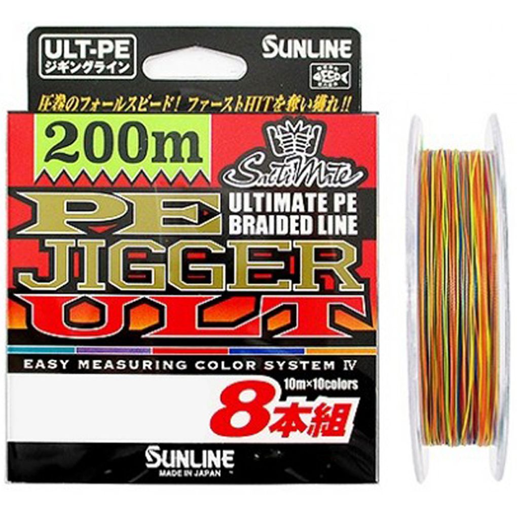 

Шнур Sunline PE Jigger ULT (8braid) 200м #2.5/0.260мм 40lb/18.5кг, Разноцветный, PE JIGGER ULT (8braid) 200м