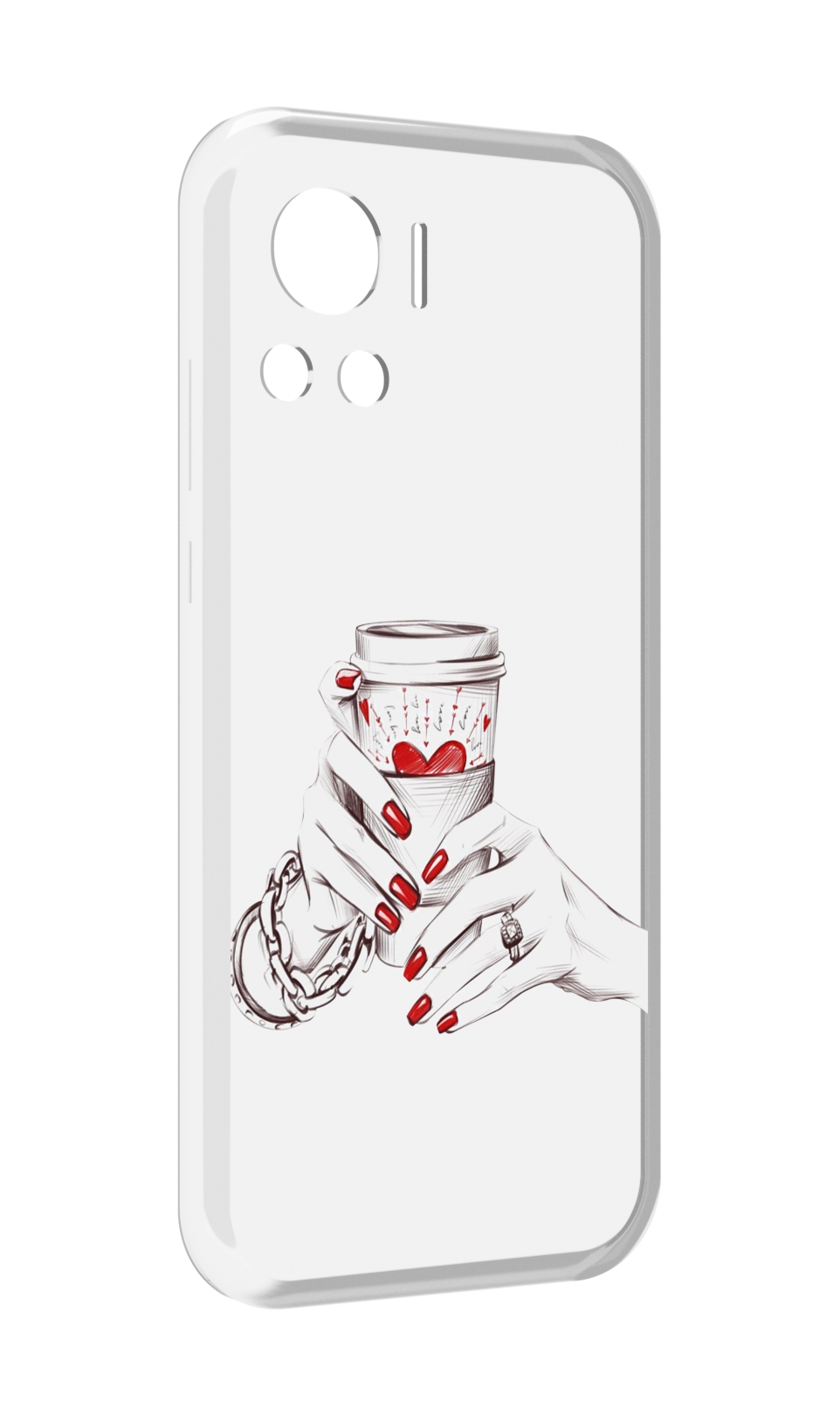 

Чехол MyPads Любовный-стакан для Motorola Edge 30 Ultra, Прозрачный, Tocco