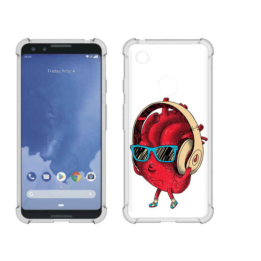 

Чехол MyPads Tocco для Google Pixel 3 слушай сердце, Прозрачный, Tocco