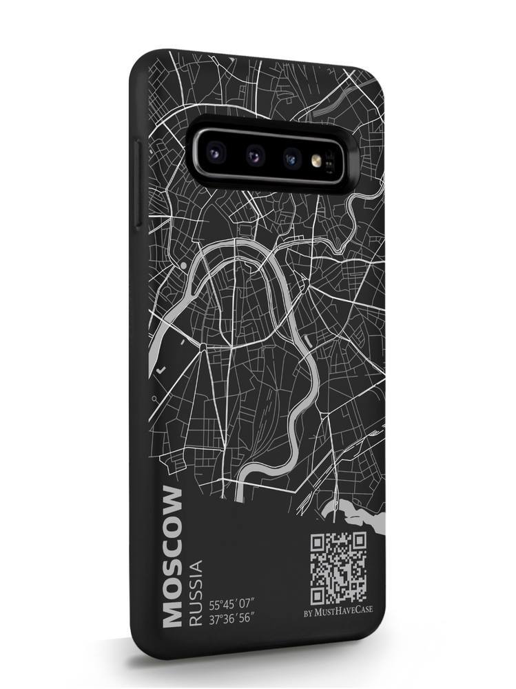 фото Чехол musthavecase для samsung galaxy s10 карта москвы черный