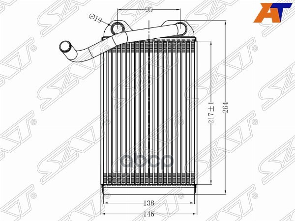 

Радиатор Отопителя Салона Toyota Surf/Hilux/4runner 89-95 Sat арт. ST-TY93-395-0