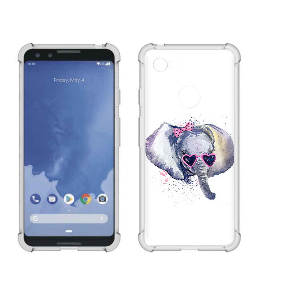 

Чехол MyPads Tocco для Google Pixel 3 слоник в очках, Прозрачный, Tocco