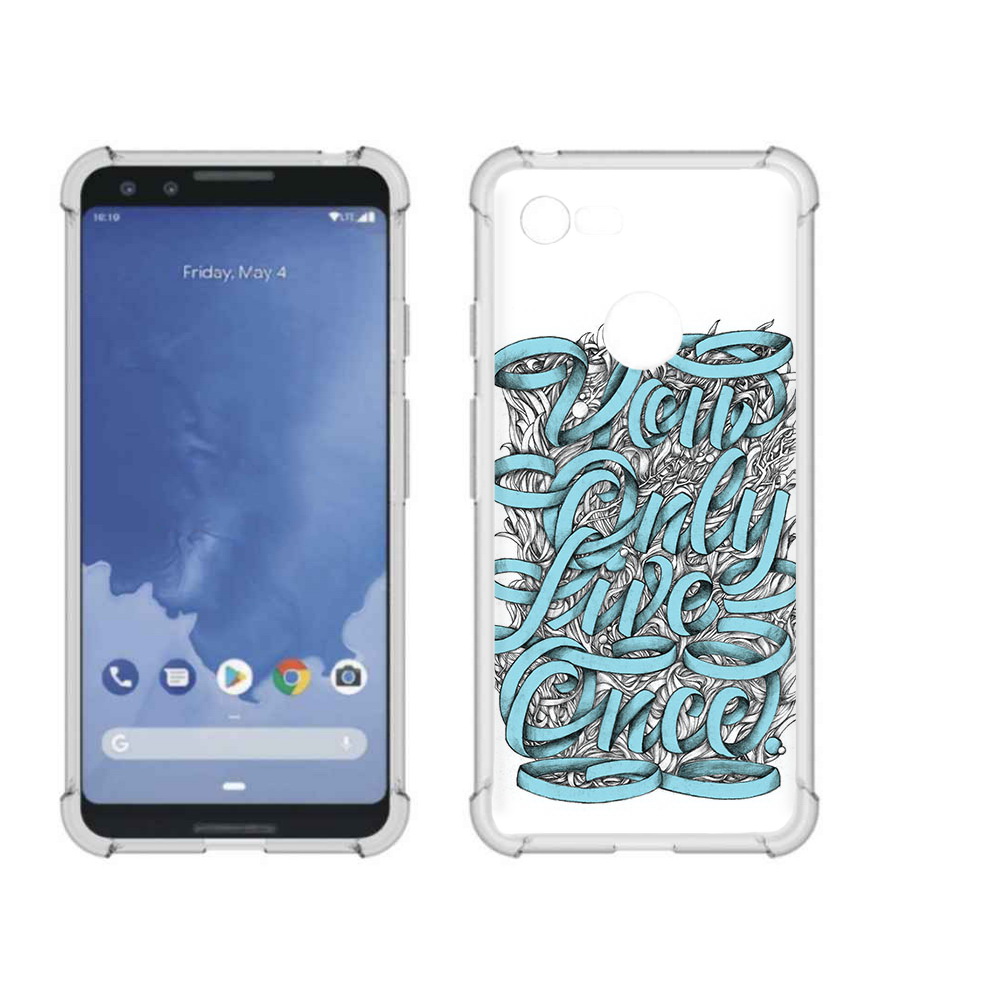 

Чехол MyPads Tocco для Google Pixel 3 слова из ленты абстракция, Прозрачный, Tocco