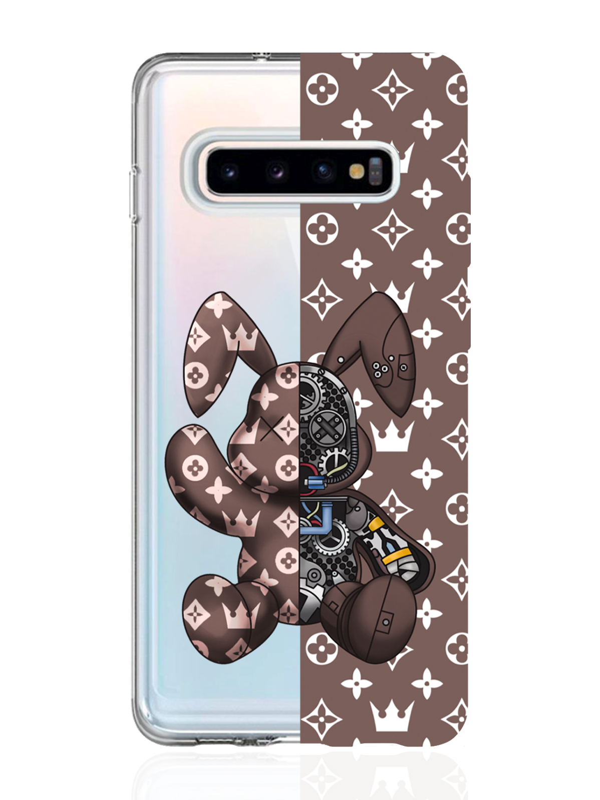 

Чехол MustHaveCase для Samsung Galaxy S10 Bunny Коричневый прозрачный, Samsung Galaxy S10 Bunny Коричневый