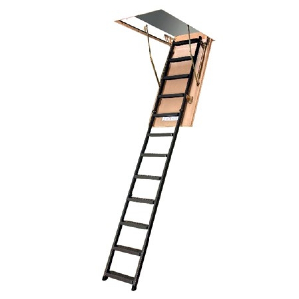 фото Лестница чердачная складная fakro lms металлическая 60x120х280 см