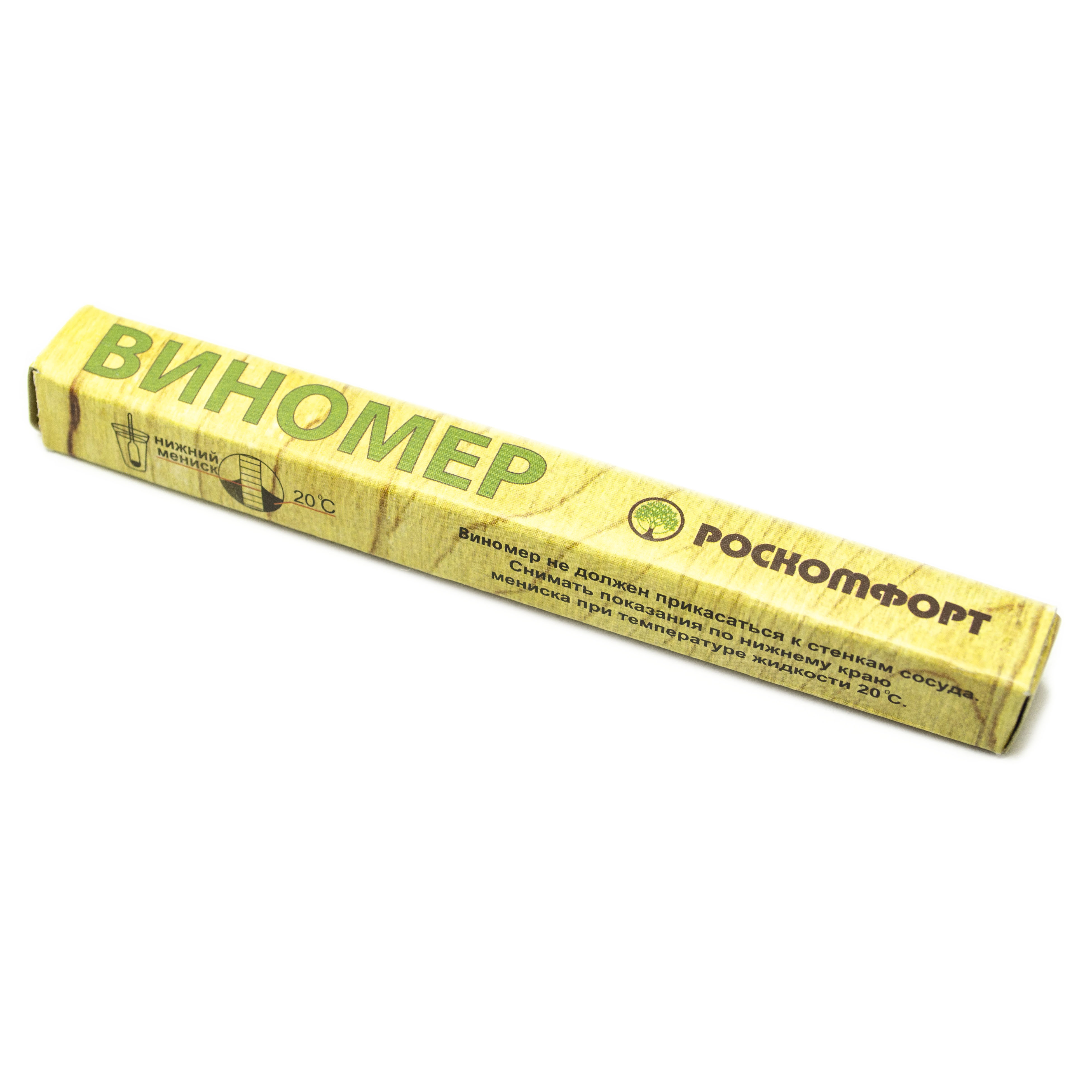 

Виномер бытовой Роскомфорт (0-12% спирт, 0-25% сахар), Прозрачный