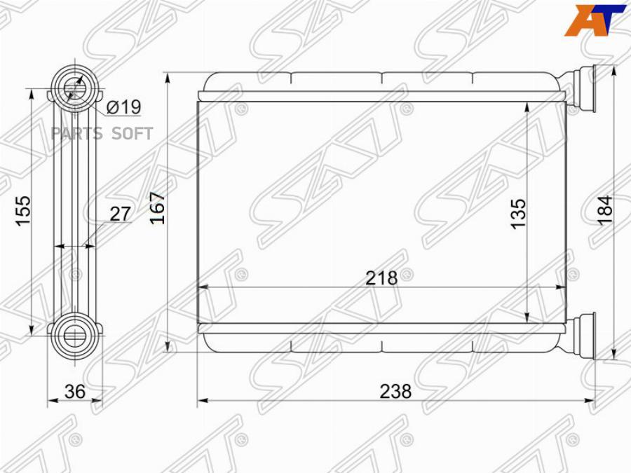 

Радиатор Отопителя Салона Toyota Town Ace Noah Sr40/Sr50 96-01 Sat арт. ST-TY78-395-0