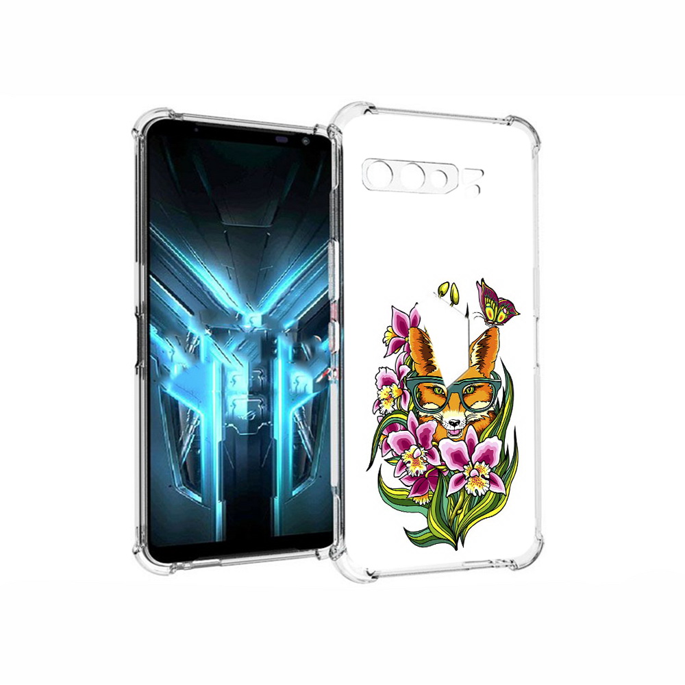 

Чехол MyPads Tocco для Asus ROG Phone 3 Лиса в цветах, Прозрачный, Tocco