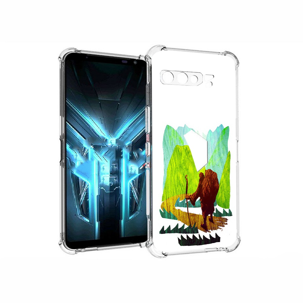 

Чехол MyPads Tocco для Asus ROG Phone 3 Лесная тропа, Прозрачный, Tocco