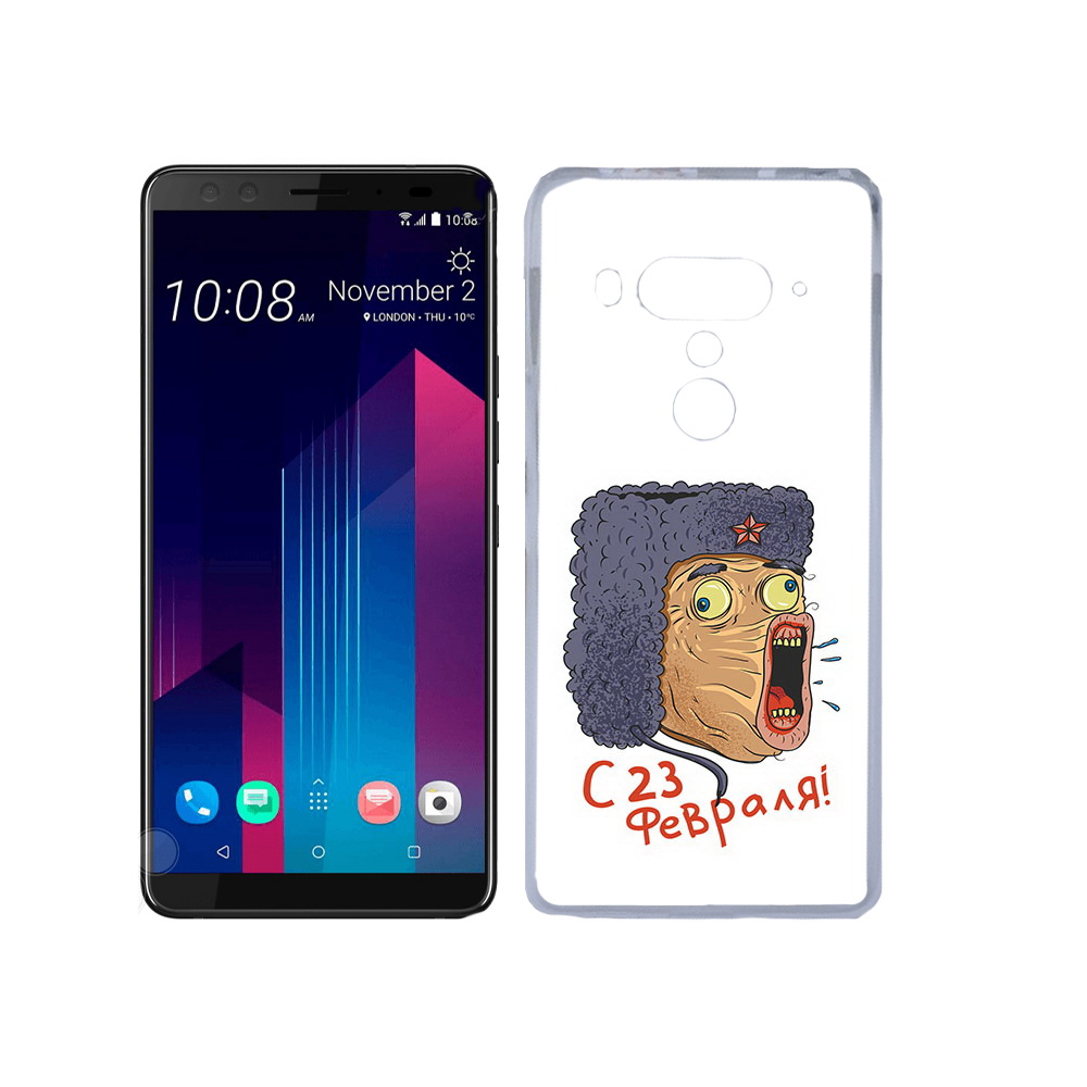 

Чехол MyPads Tocco для HTC U12+ 23 февраля смешная эмоция, Прозрачный, Tocco
