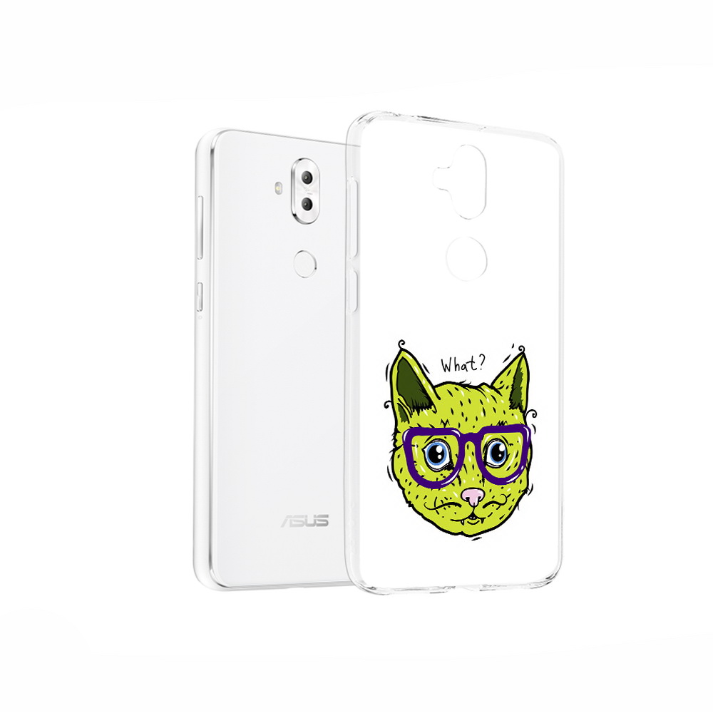 Чехол MyPads Tocco для Asus ZenFone 5 Lite (ZC600KL) Зеленый кот