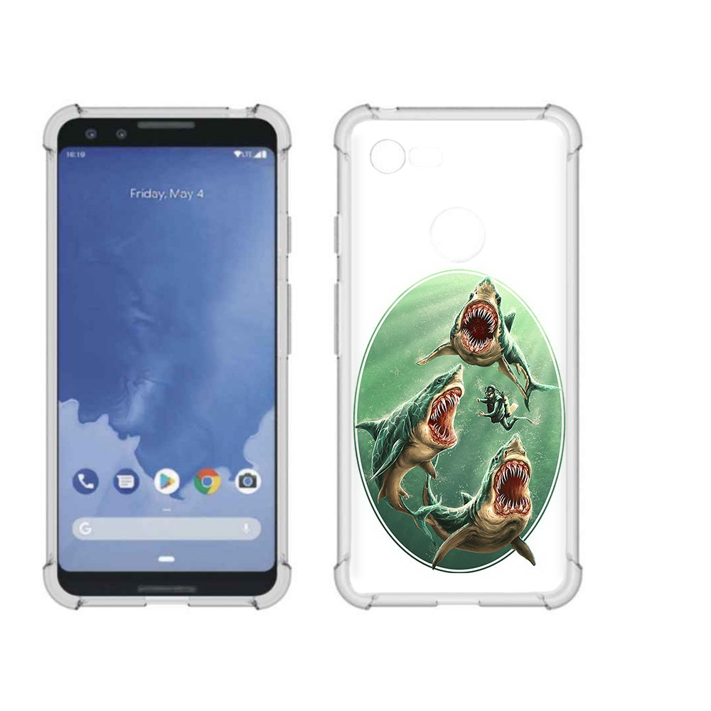 

Чехол MyPads Tocco для Google Pixel 3 синяя бездна, Прозрачный, Tocco