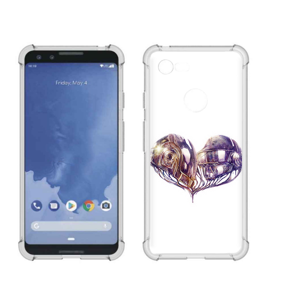 

Чехол MyPads Tocco для Google Pixel 3 сердце абстракция, Прозрачный, Tocco