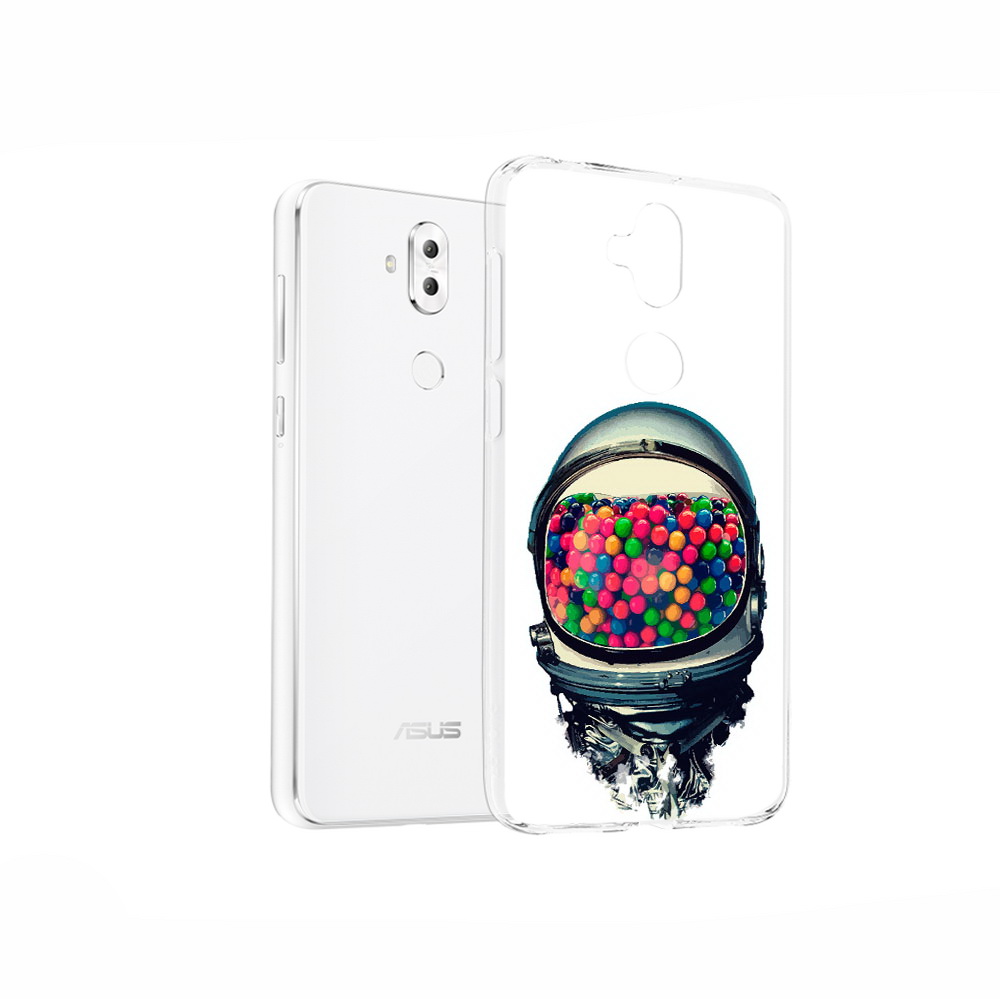 

Чехол MyPads Tocco для Asus ZenFone 5 Lite (ZC600KL) шлем космонавта, Прозрачный, Tocco