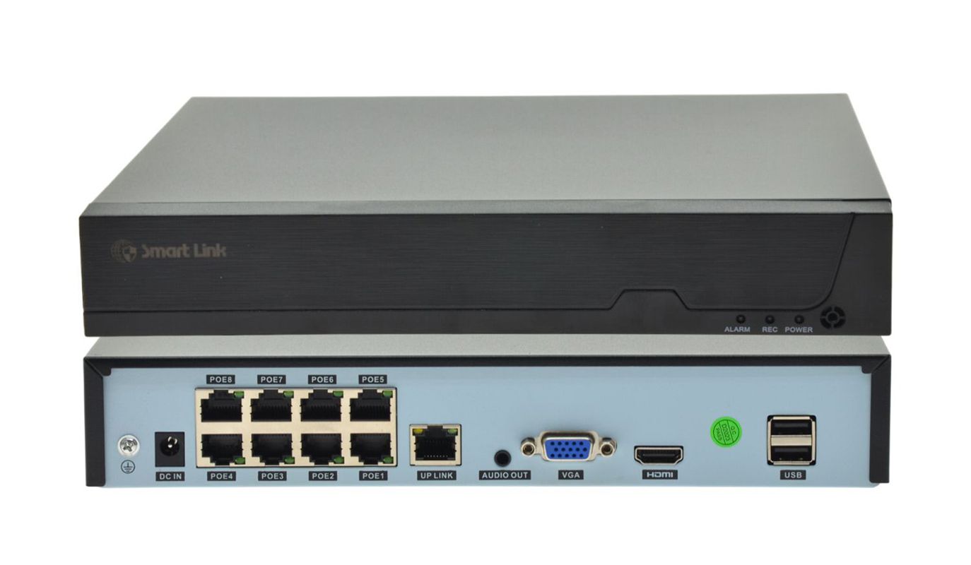 

Видеорегистратор 8-канальный с поддержкой камер 8Мп, детектор лиц Smart Link NVR-3608V-POE, NVR-3608V-POE
