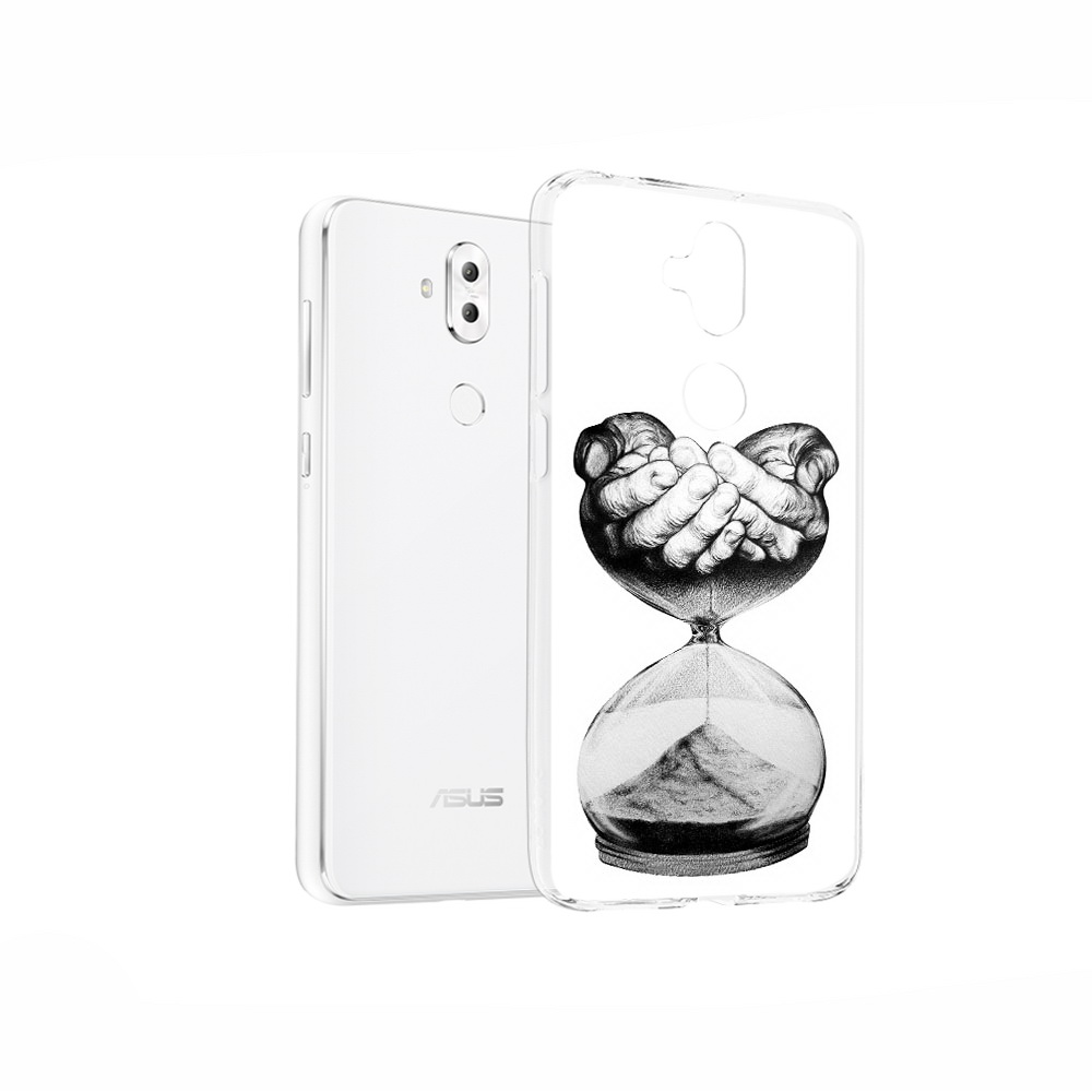 Чехол MyPads Tocco для Asus ZenFone 5 Lite (ZC600KL) часы жизни черно белый