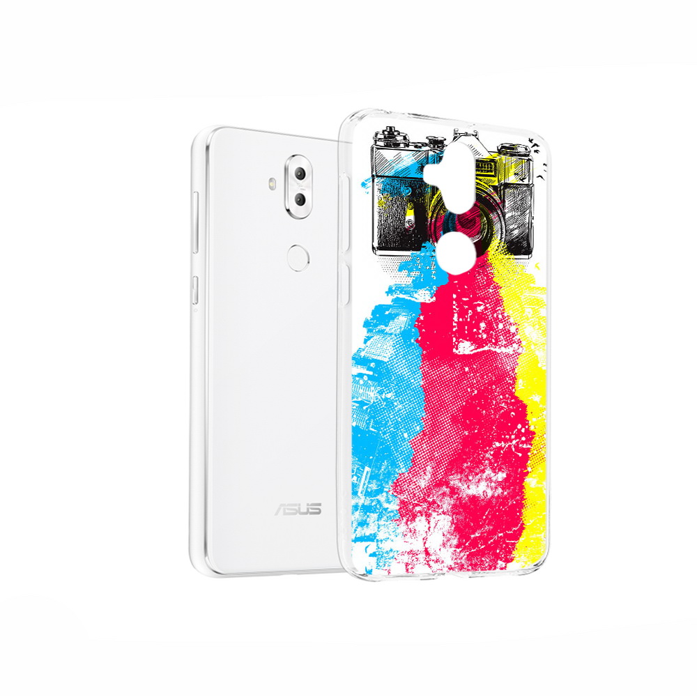 

Чехол MyPads Tocco для Asus ZenFone 5 Lite (ZC600KL) цветной фотоаппарат, Прозрачный, Tocco