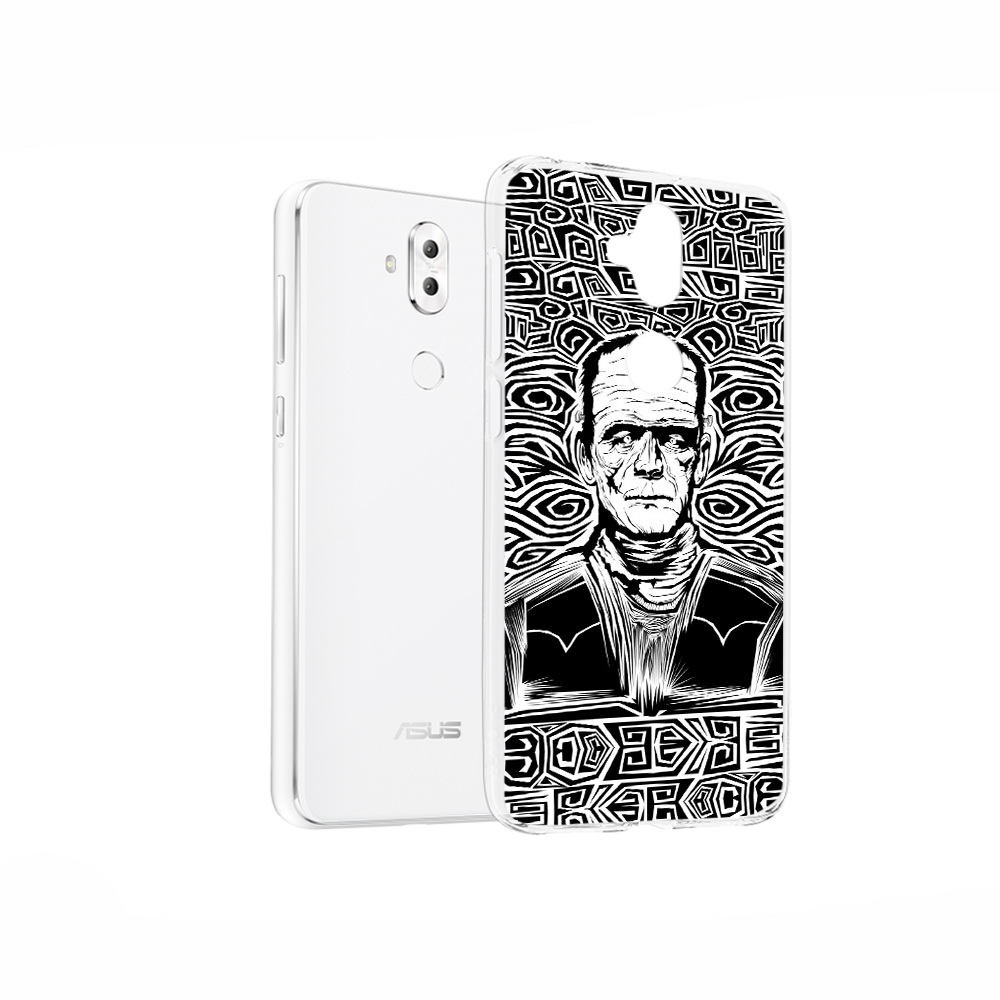 

Чехол MyPads Tocco для Asus ZenFone 5 Lite (ZC600KL) франкенштейн черно белый, Прозрачный, Tocco