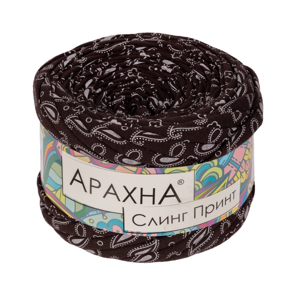 

ARACHNA Sling Print, 100% хлопок, 6*160+/-10 г, 50+/-2 м, №012, цветочек, коричневый