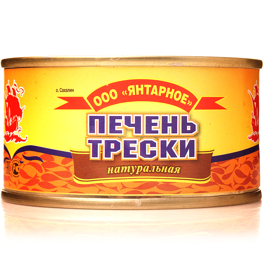 

Печень трески Янтарное натуральная, 120 г