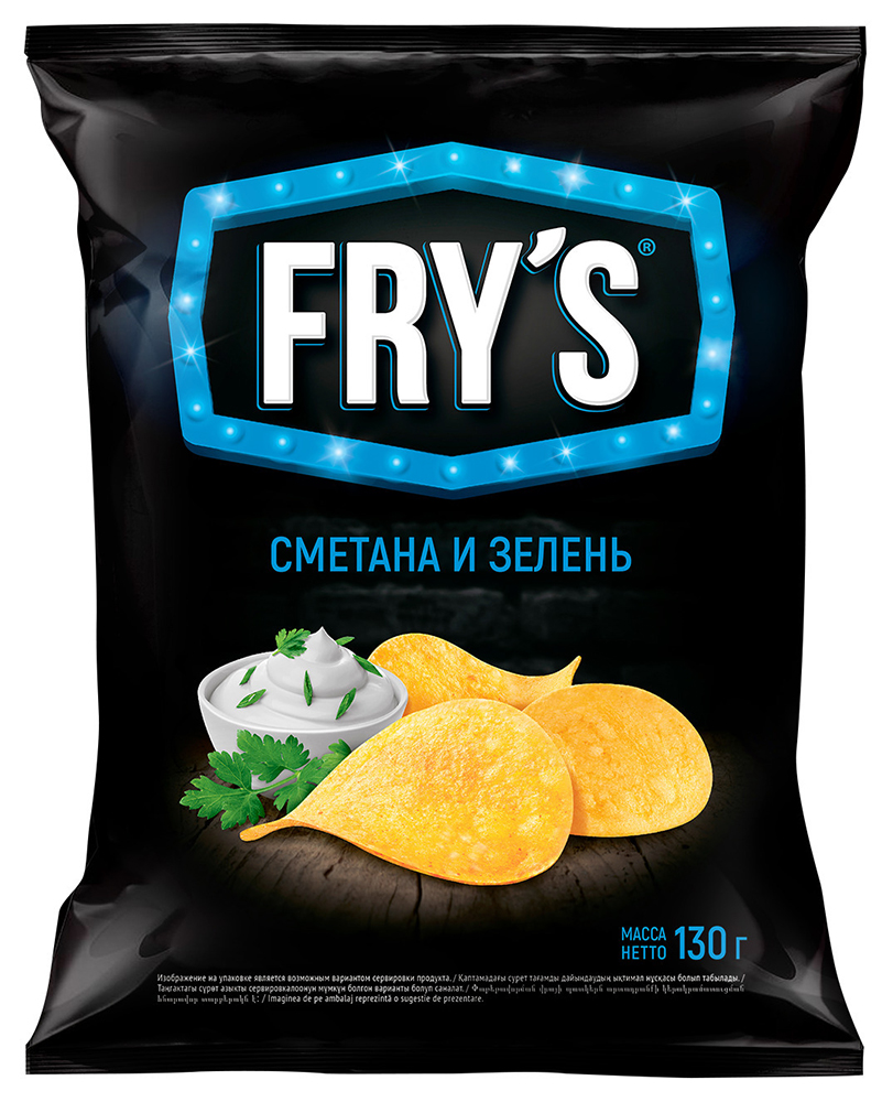 Чипсы Frys сметана и зелень 130 г 108₽