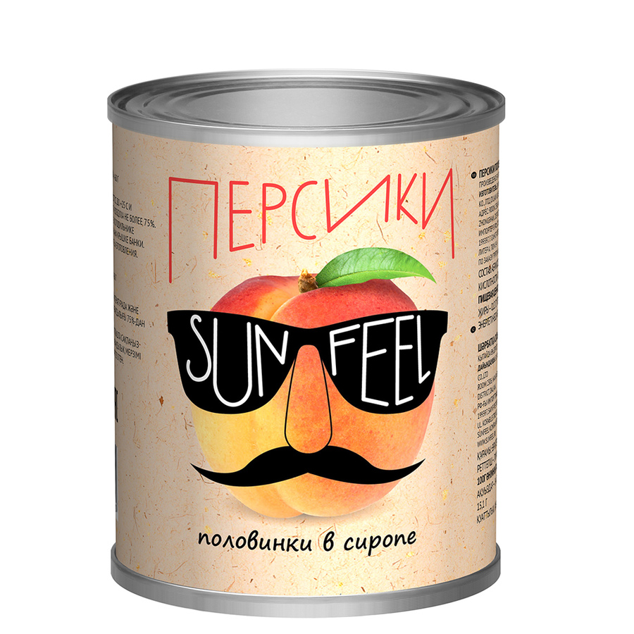 Персики SunFeel половинки, в сиропе, 425 мл