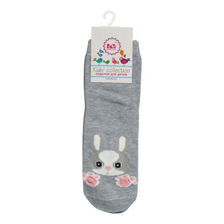 

Носки детские Красная Ветка Kids Collection Заяц хлопок джинс р 14-16, Серый