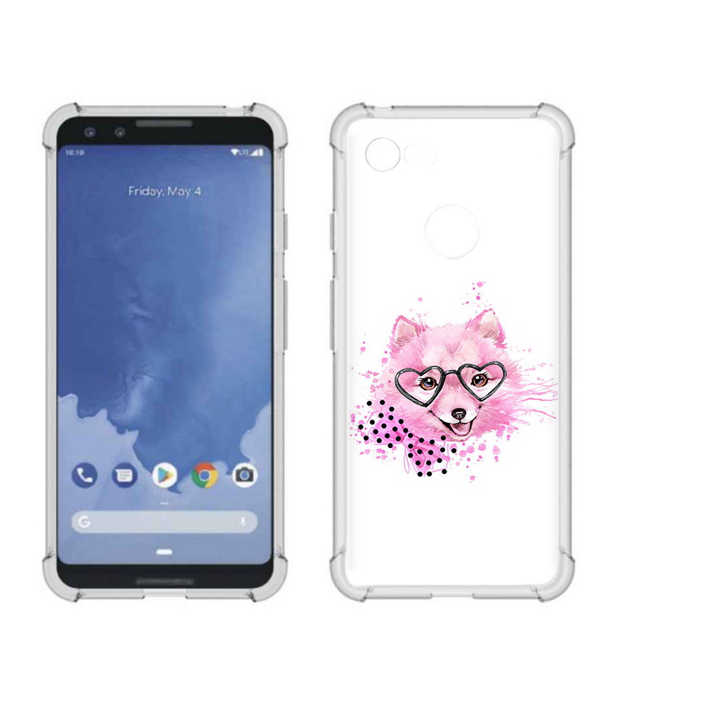 

Чехол MyPads Tocco для Google Pixel 3 розовый волченок, Прозрачный, Tocco