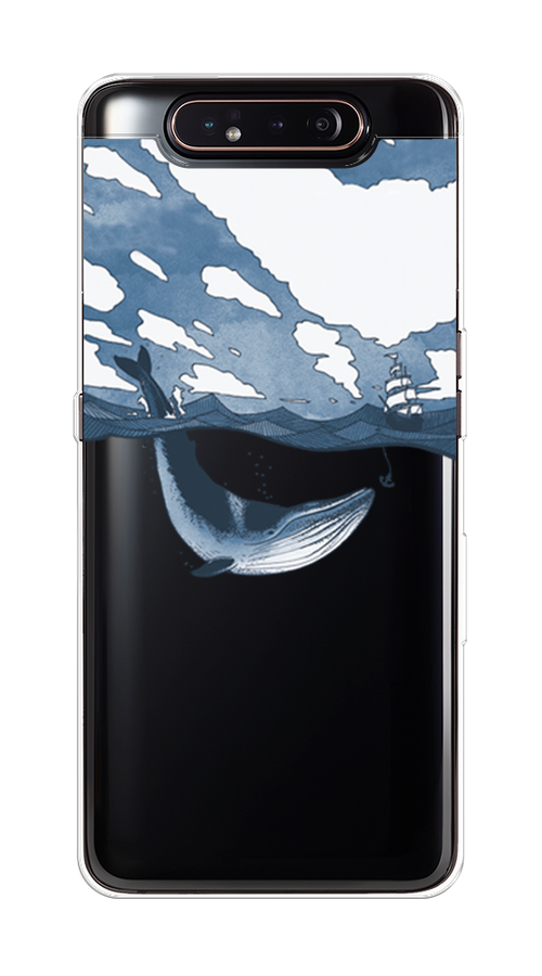 

Чехол на Samsung Galaxy A80 "Большой кит", Синий, 28350-1